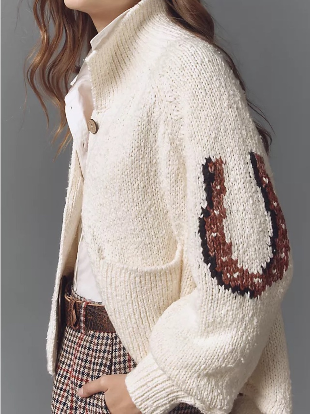 Anthropologie Pilcro Knit Western Horse Cardigan - Picture 3 of 5
